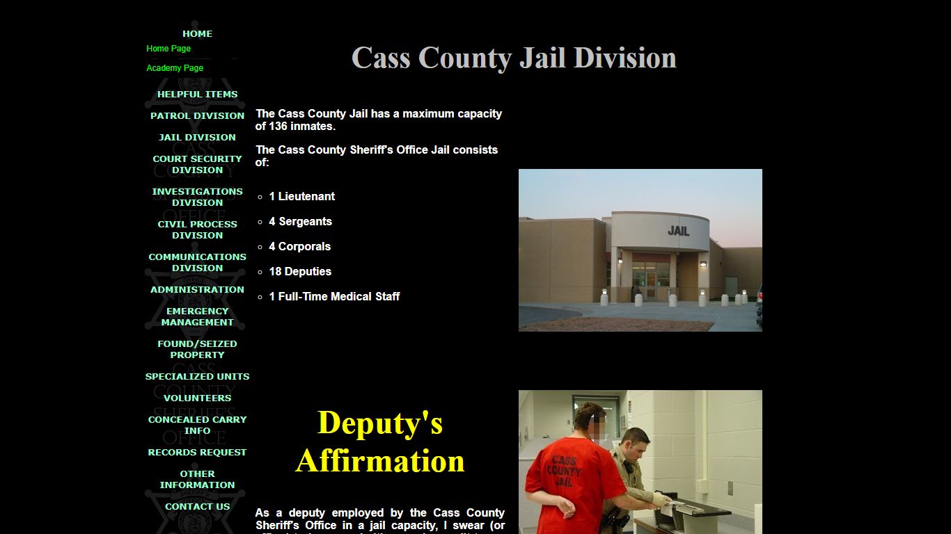 Cass County Jail Division - cassmosheriff